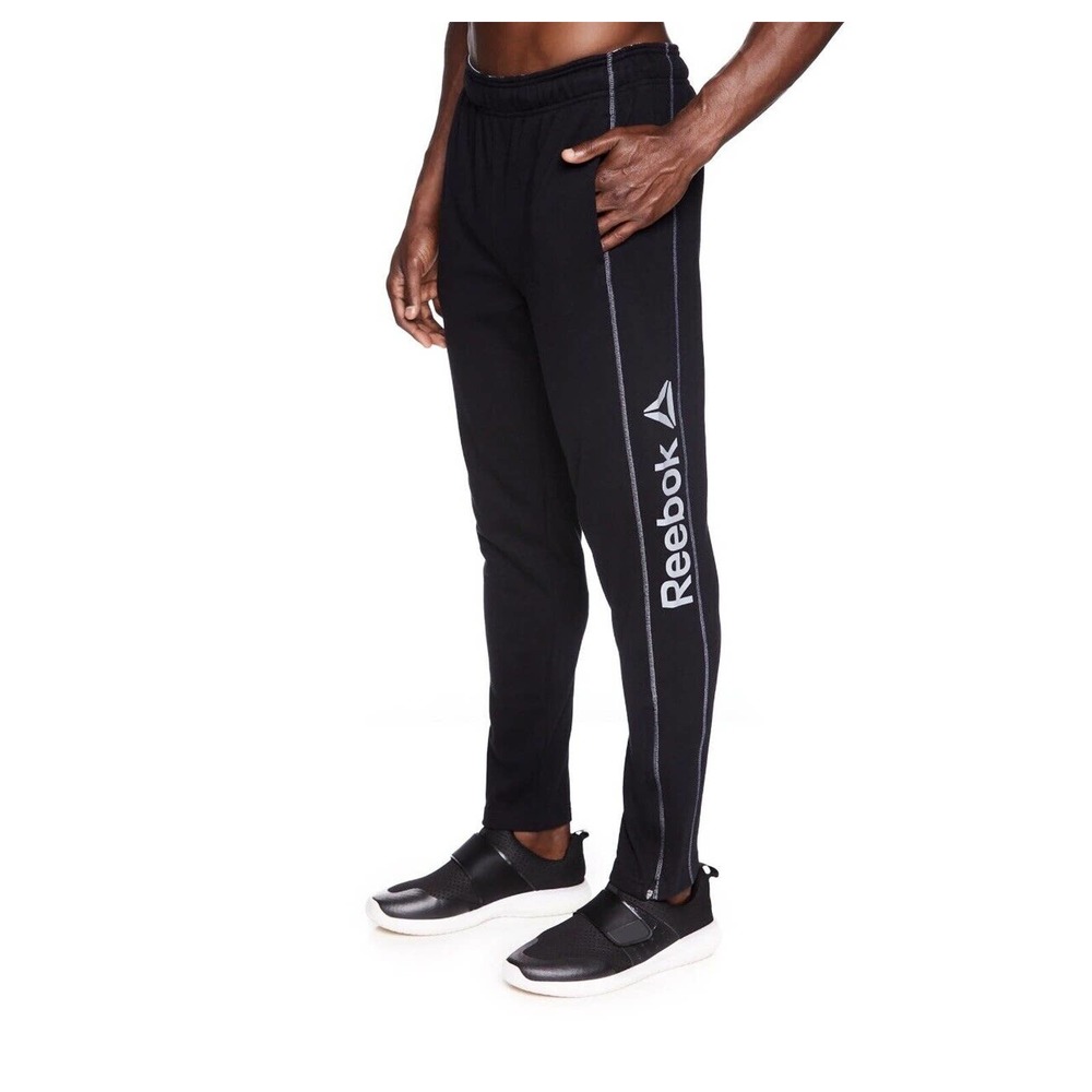 Reebok Mens Slim Cruise Control Activewear Sweat Pants Black 3XL